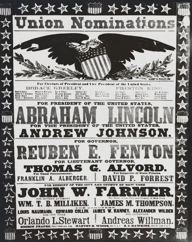 Detail of Early American Campaign Poster by Anonymous