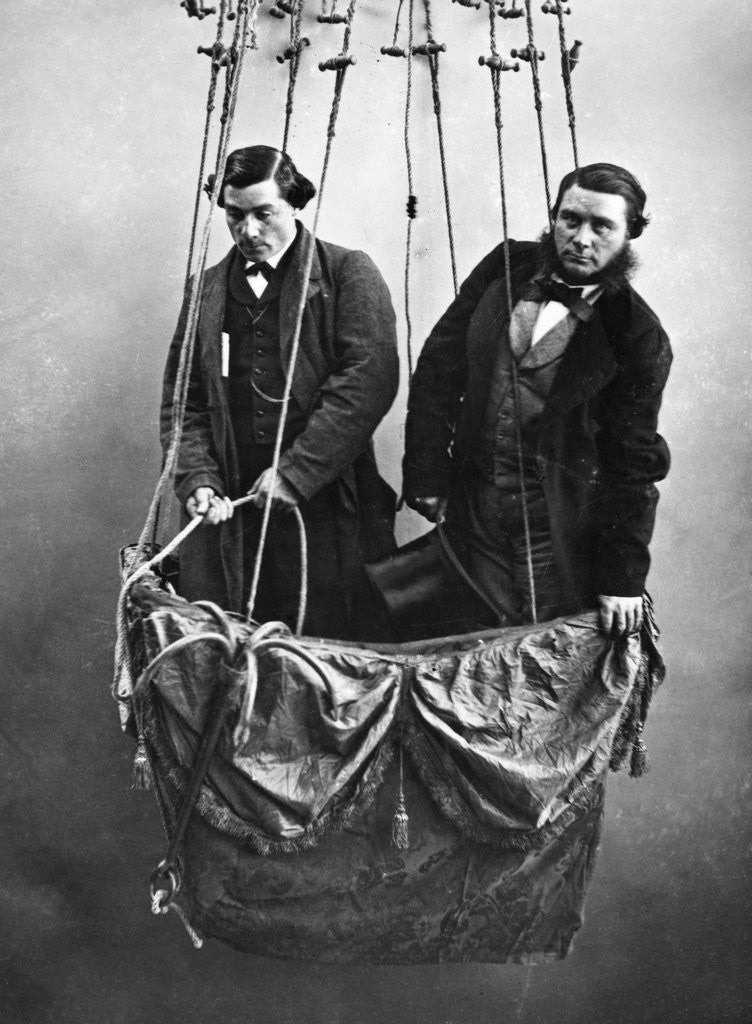 Detail of Men in Hot Air Balloon Basket by Anonymous