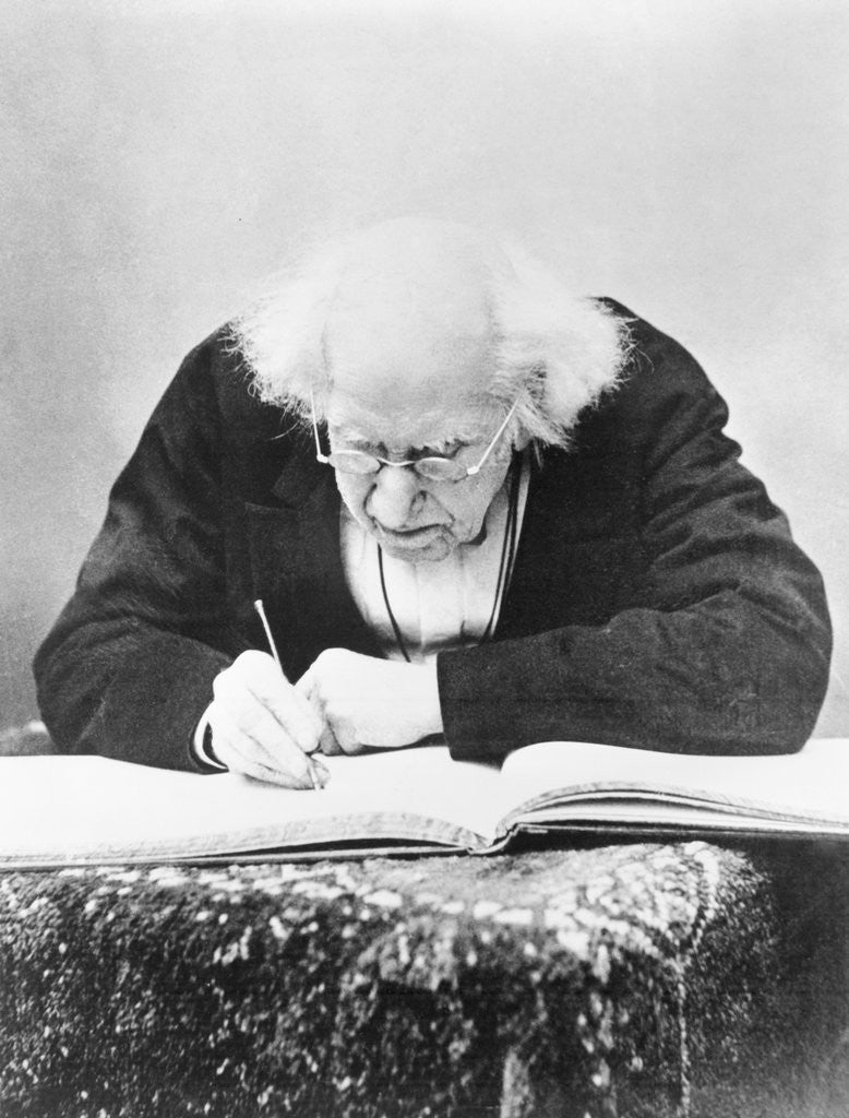 Detail of Eugene Chevreul Busy at Work by Anonymous