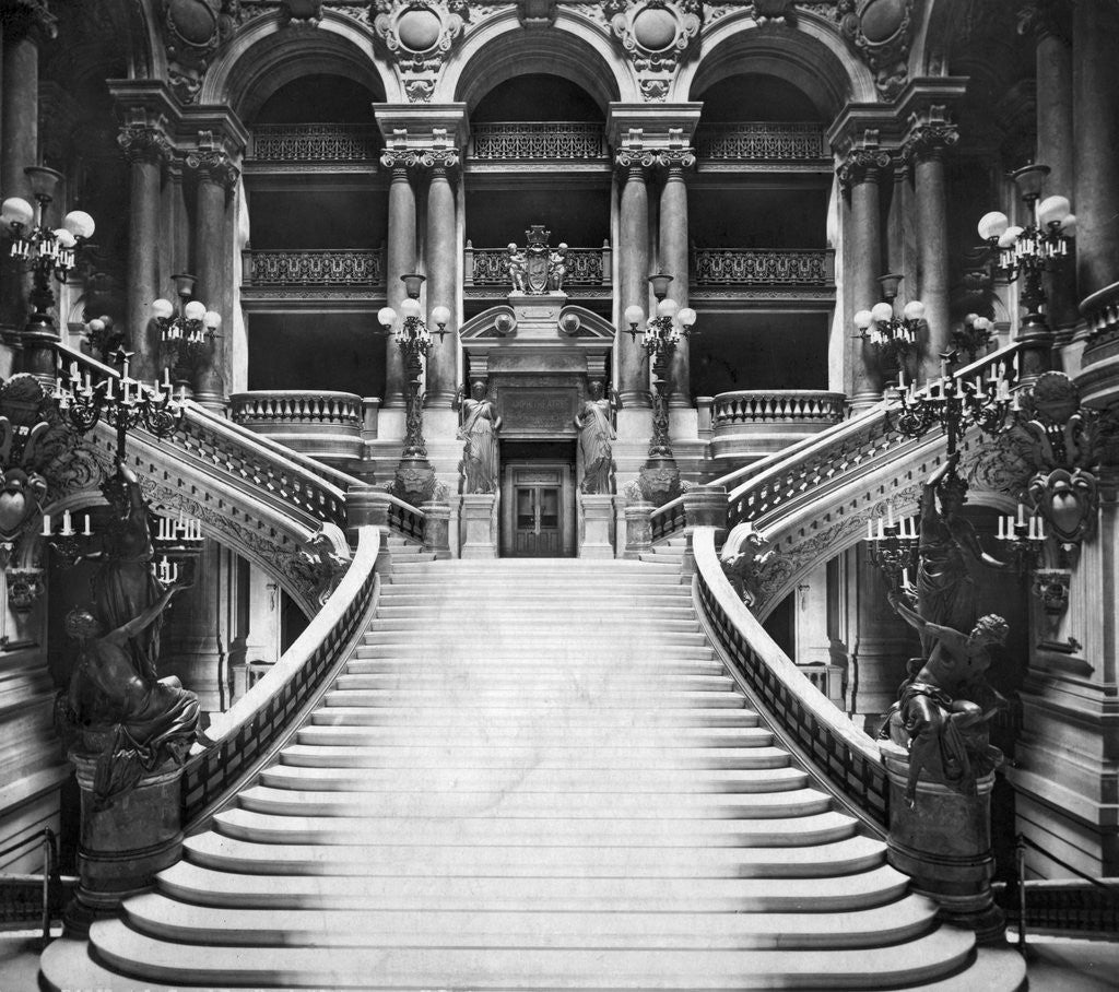 Detail of Paris Opera Grand Stairway by Anonymous