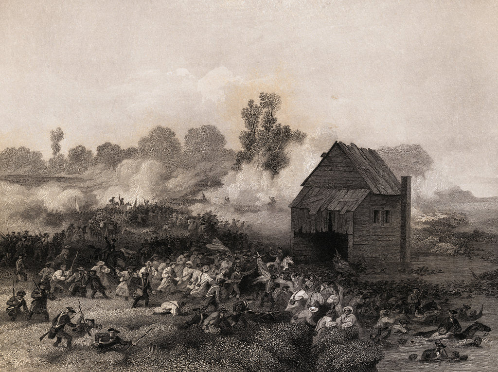 Detail of Illustration Depicting Battle of Long Island by Anonymous