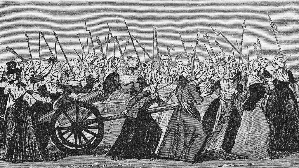 Detail of Women Marching at Versailles by Anonymous