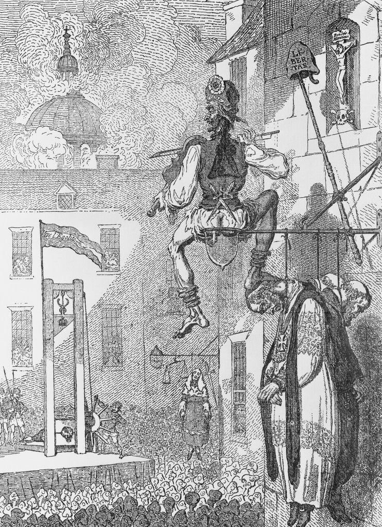 Detail of Cartoon Depicting Execution of Louis XVI by Corbis