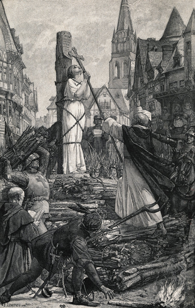 Detail of Joan of Arc Awaiting Execution by Anonymous