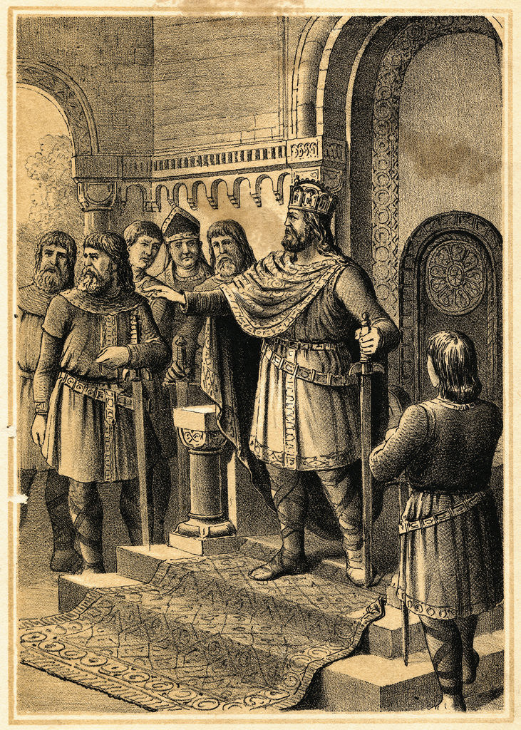 Detail of Charlemagne Addressing his Nobles by Anonymous