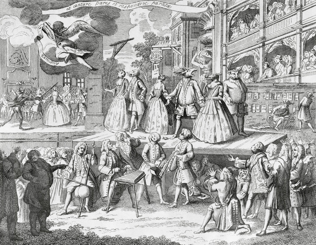 Detail of Engraving Entitled The Beggar's Opera by Anonymous