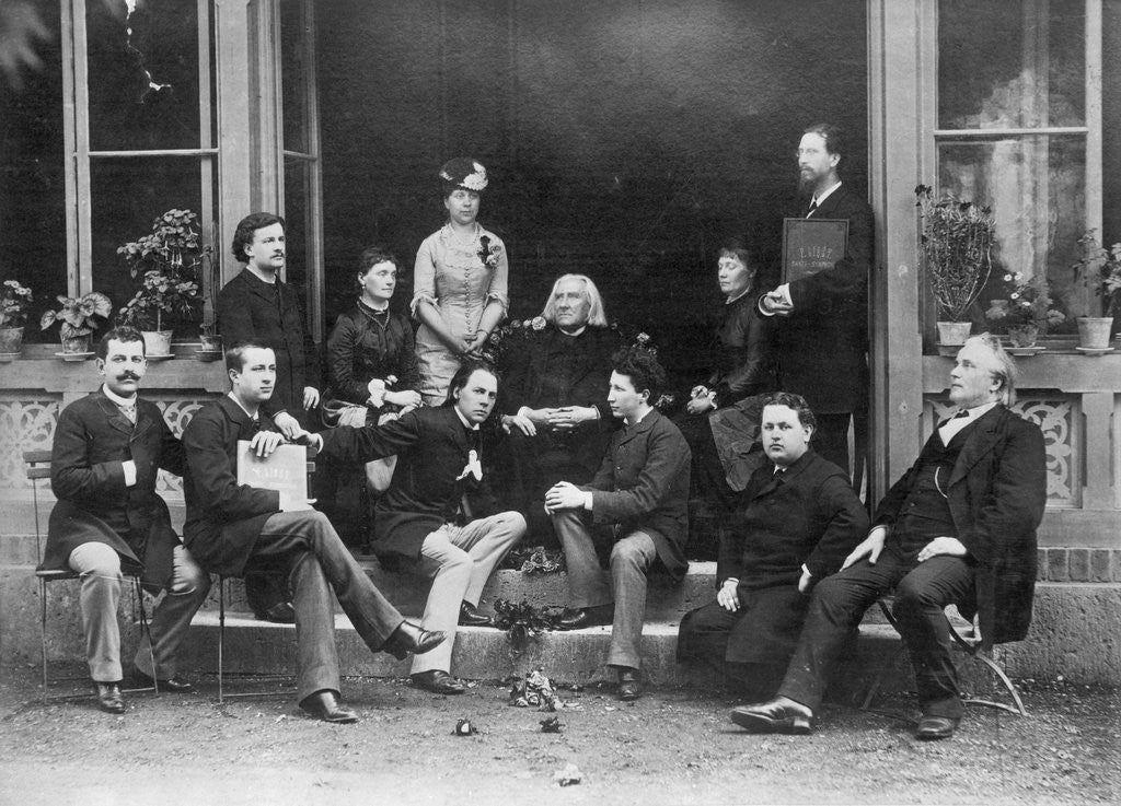 Detail of Pupils Surrounding Composer Franz Liszt by Corbis