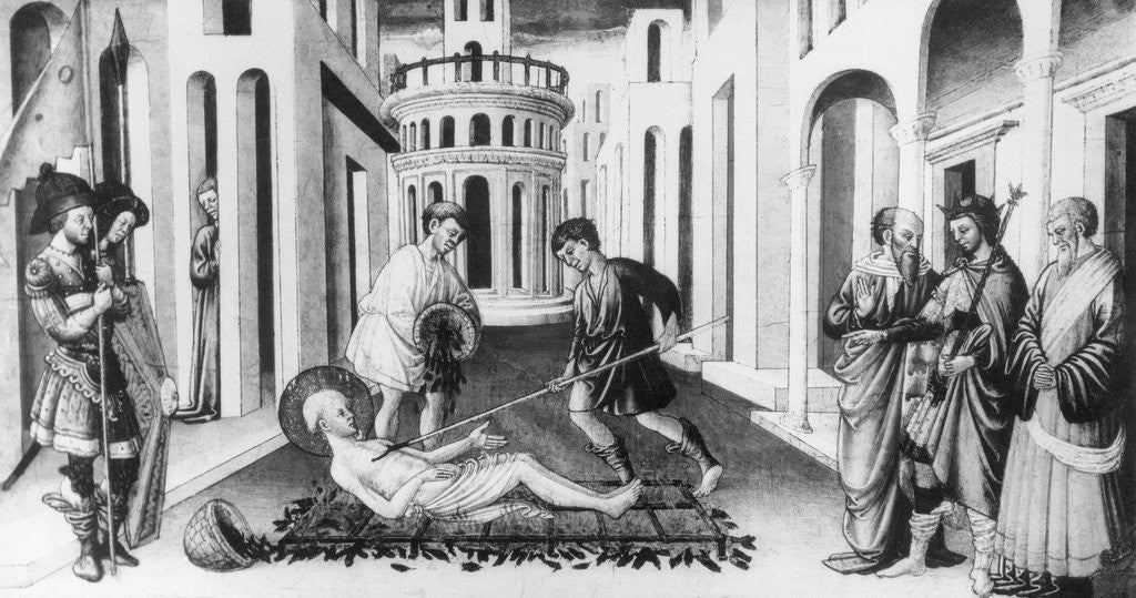 Detail of Illustration of Saint Lawrence Execution by Corbis