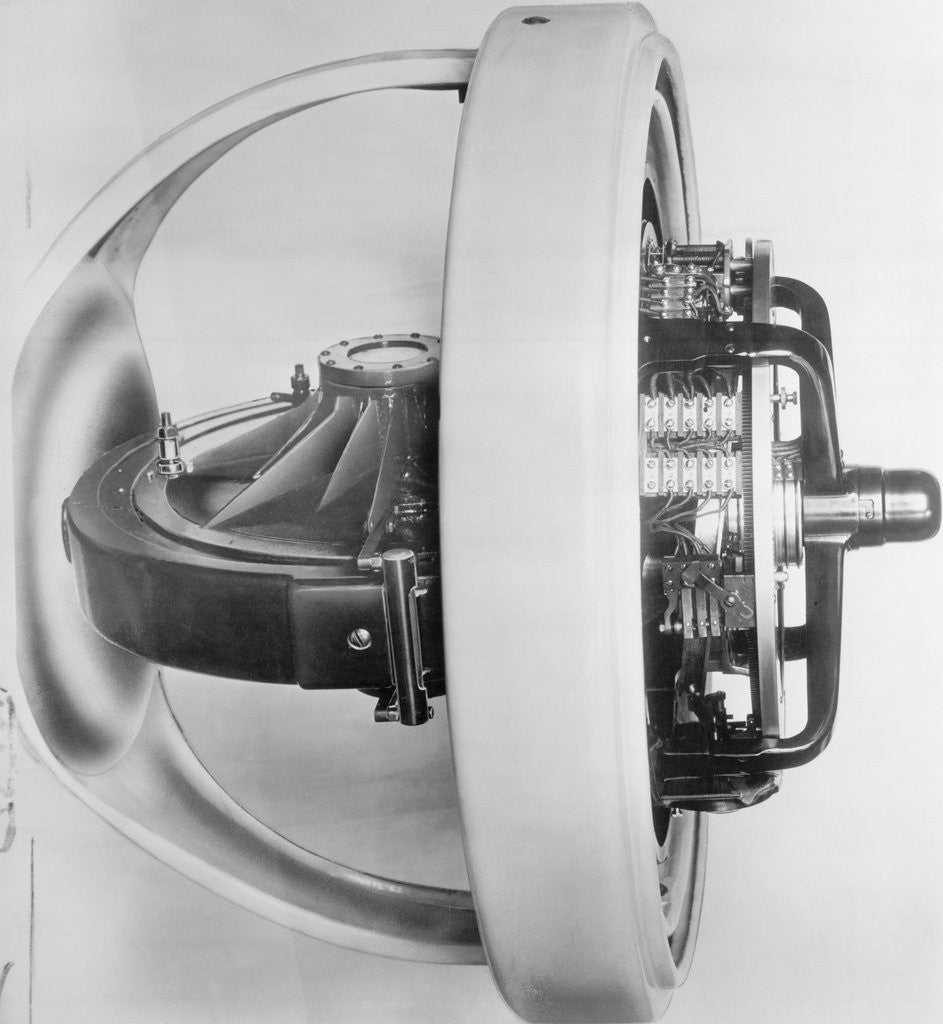 Detail of Display of Early Gyrocompass by Anonymous