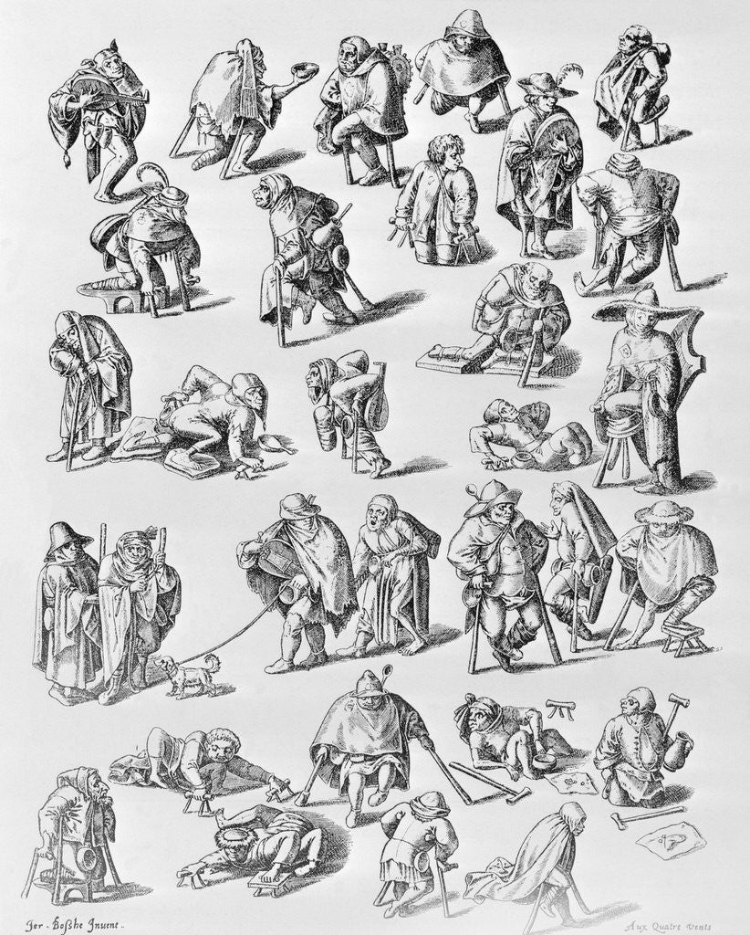 Detail of Potpourri of Crippled Caricatures by Anonymous