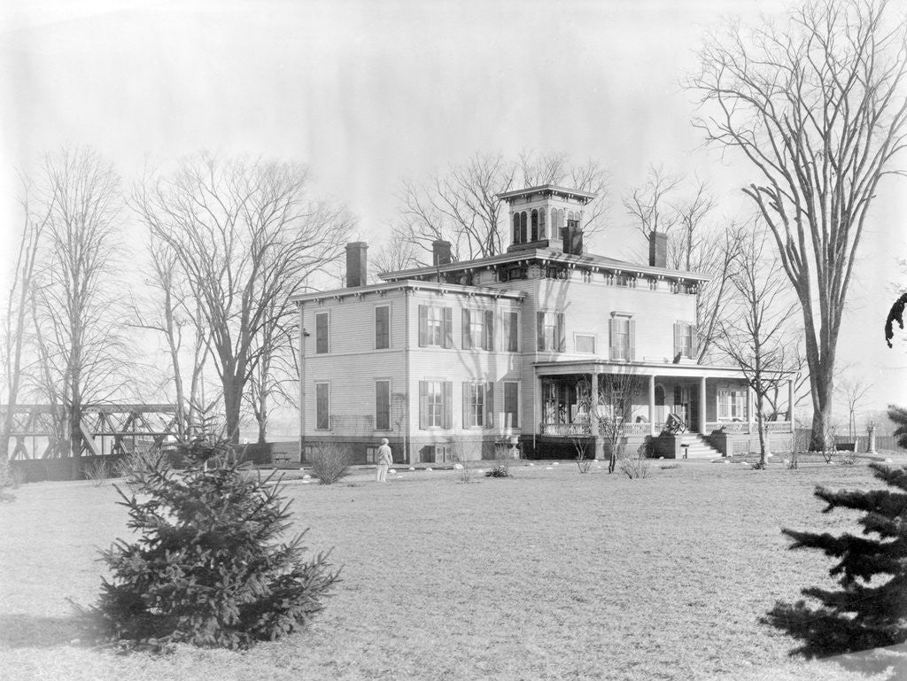 Detail of Early Exterior View of Gracie Mansion by Anonymous