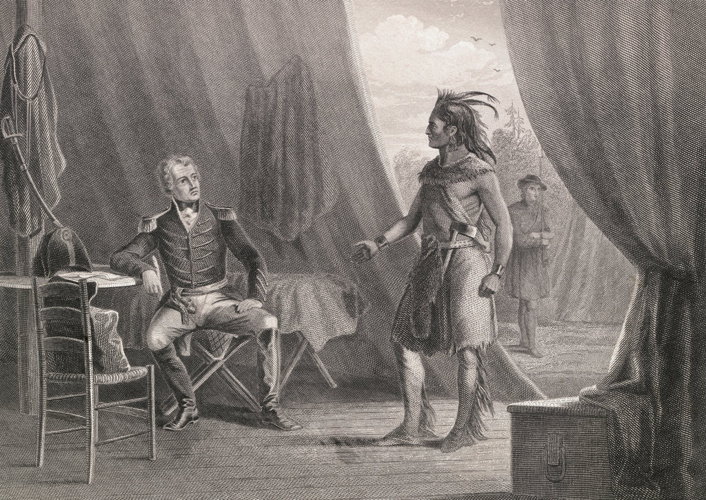 Detail of Andrew Jackson and William Weatherford Conversing by Corbis