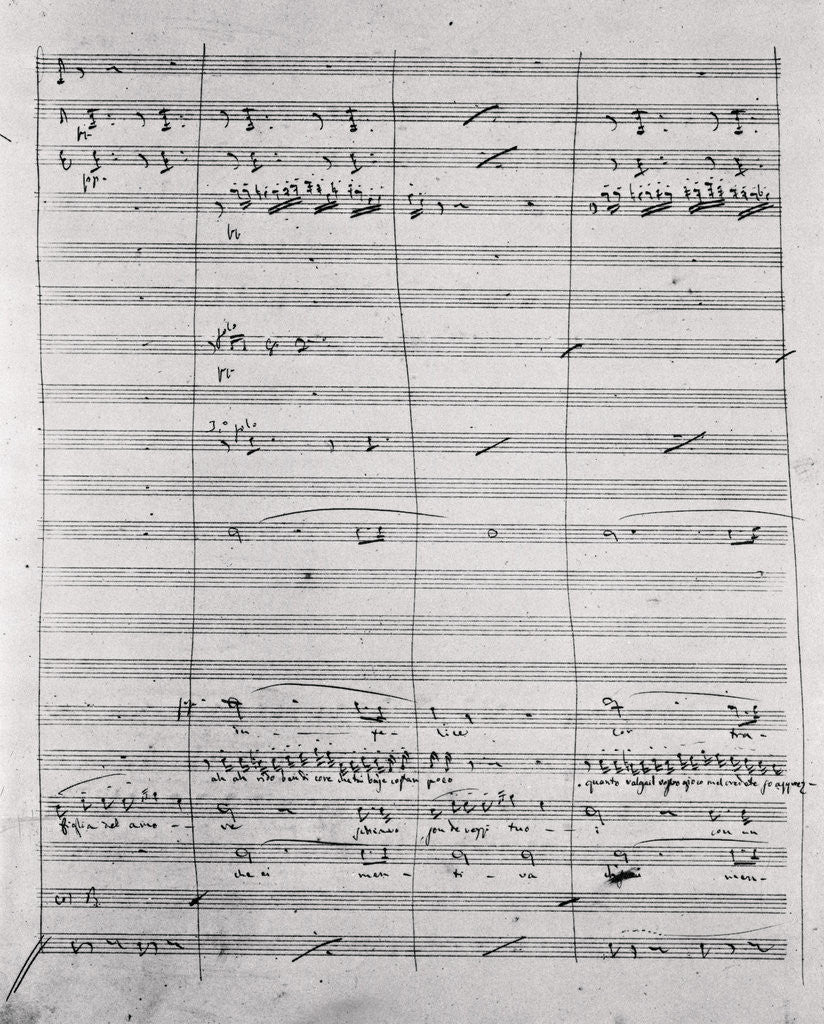 Detail of Musical Manuscript for Rigoletto by Anonymous