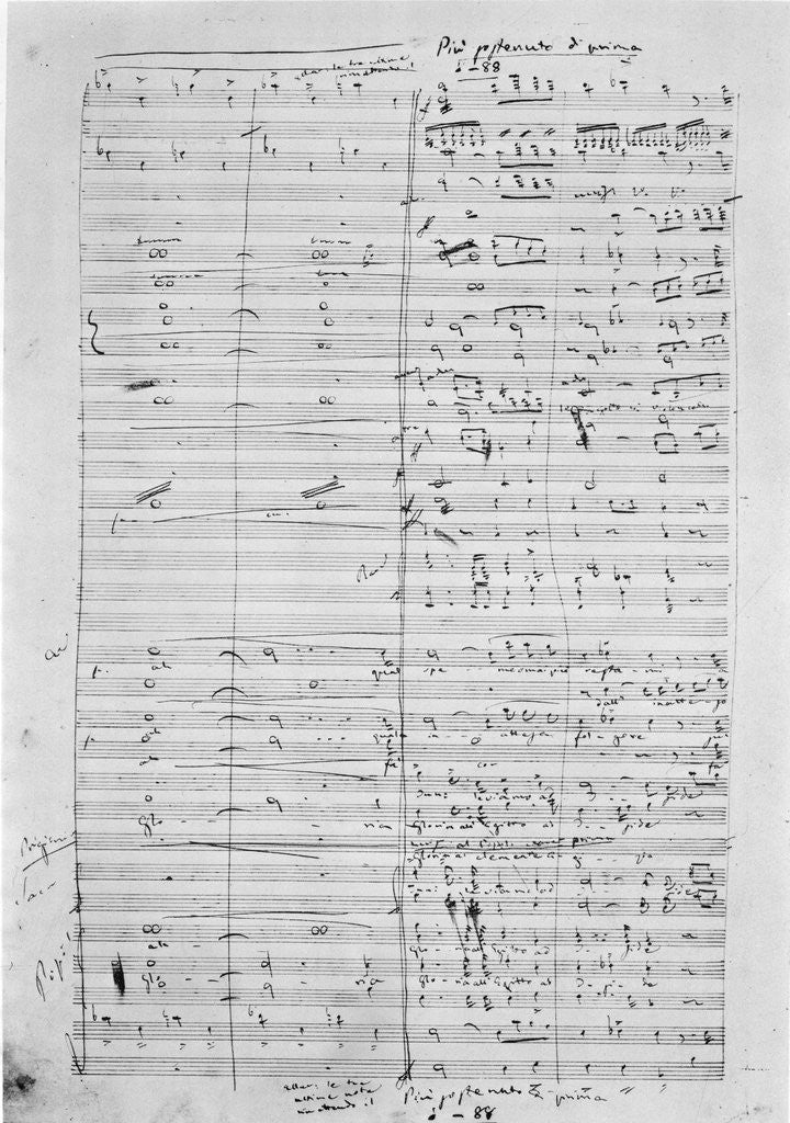 Detail of Musical Manuscript for Rigoletto by Anonymous