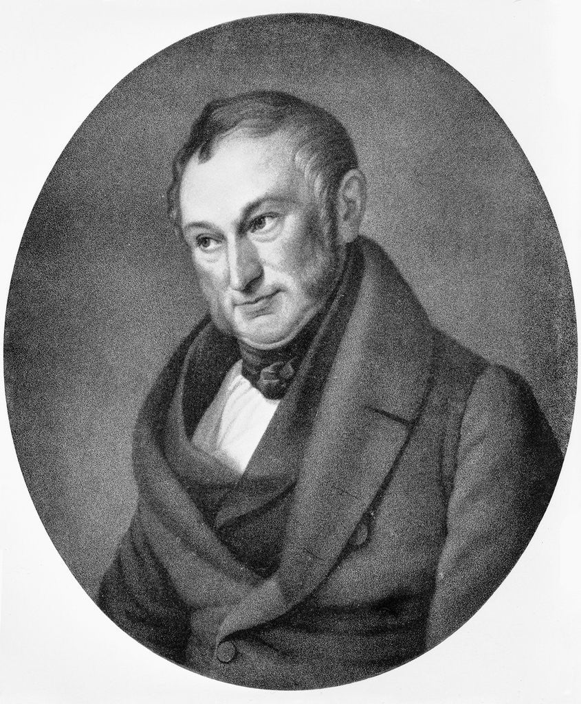 Detail of Johann Heinrich Von Thunen in Front View Portrait by Anonymous