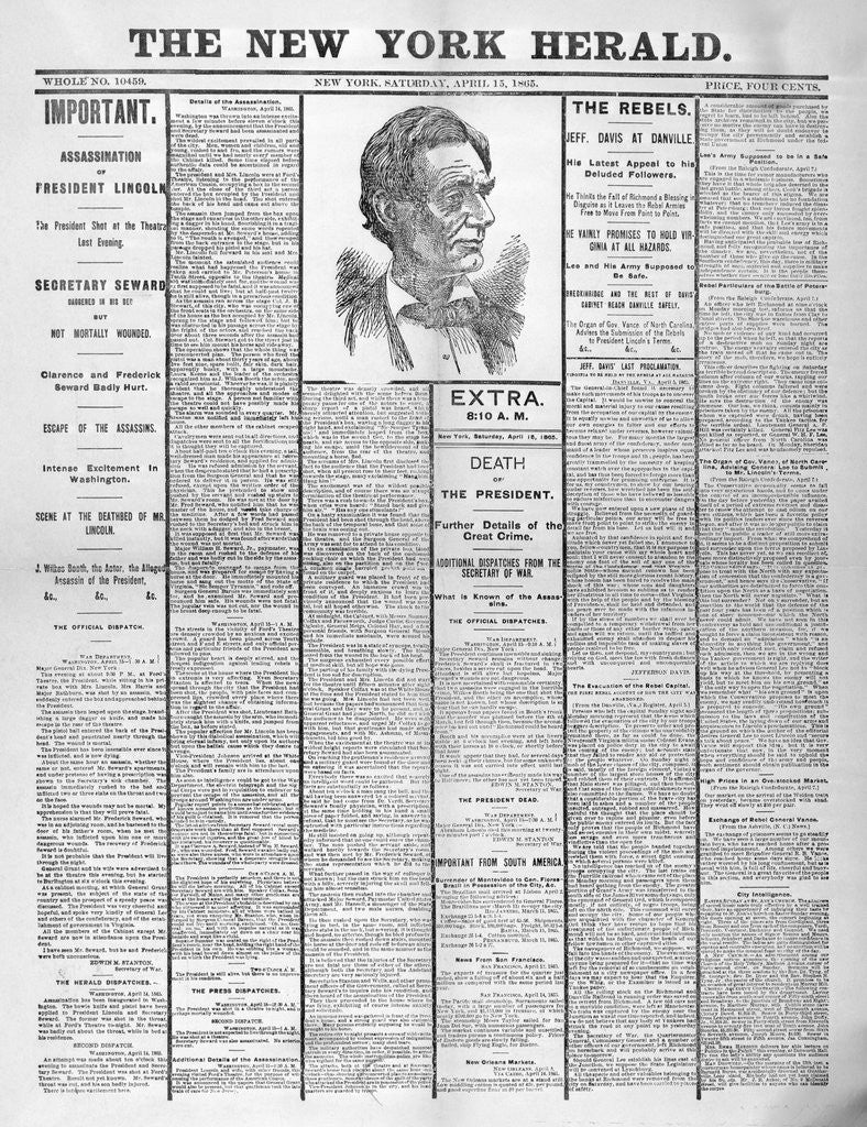 Detail of Cover of The New York Herald Tribune by Anonymous