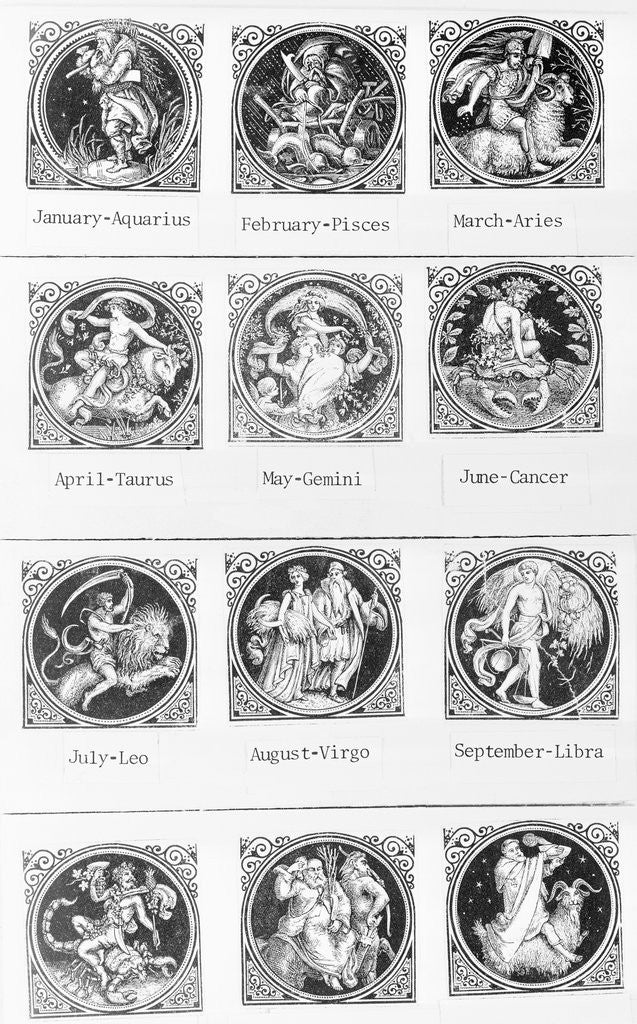 Detail of Illustration of Each Zodiac Sign by Corbis