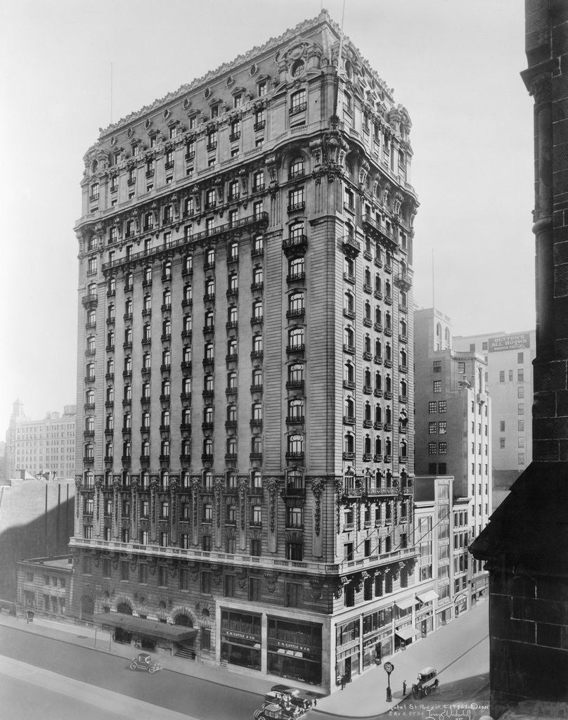 Detail of View of St Regis Hotel in NYC by Anonymous