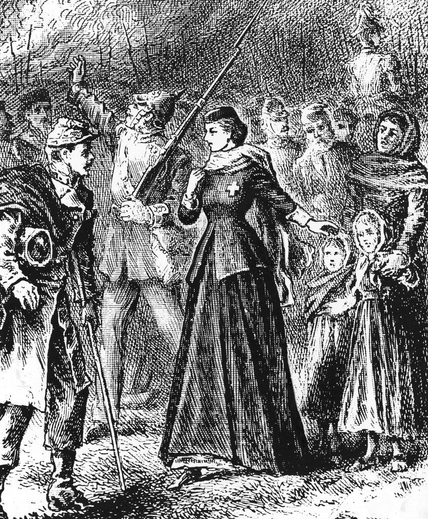 Detail of Clara Barton with German Army by Anonymous