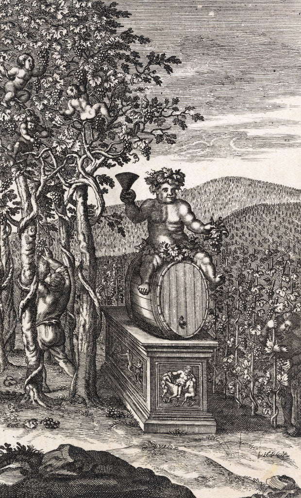 Detail of The Vineyard Engraving by Michael van der Gucht