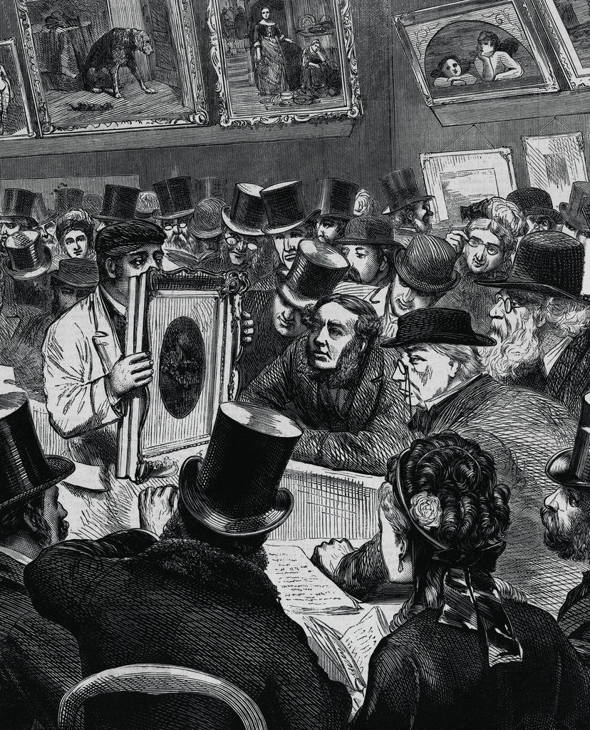 Detail of Auctioning Off Painting at Christie's by Anonymous