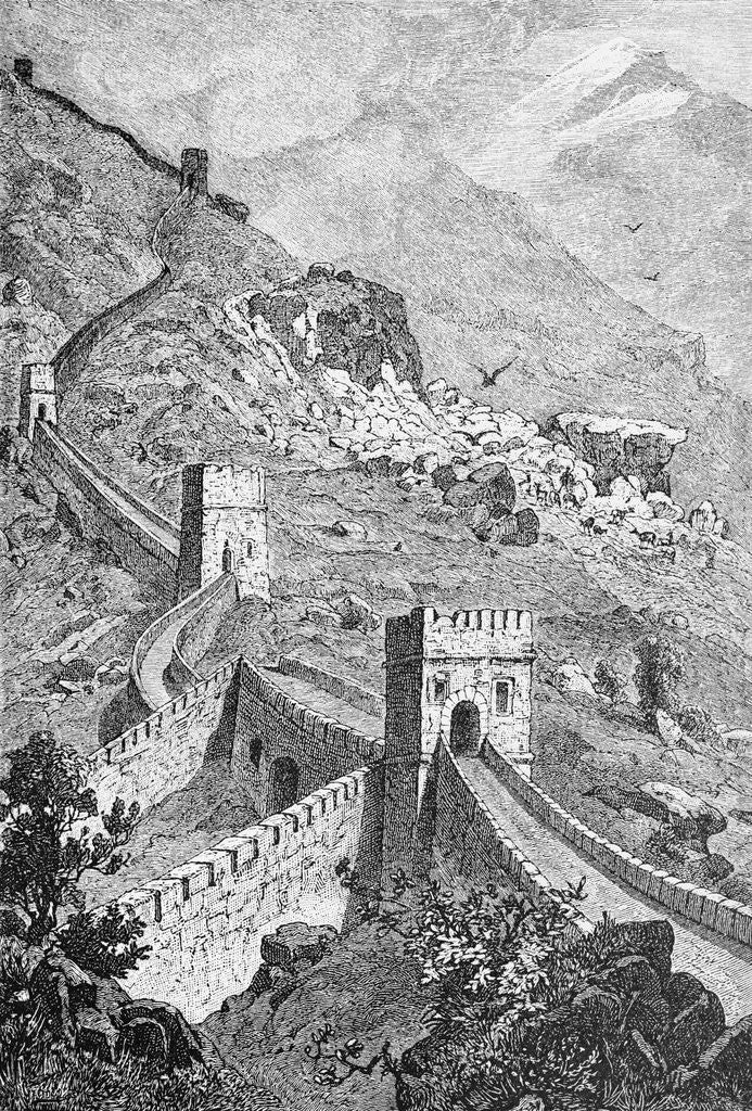 Detail of Great Wall of China by Corbis