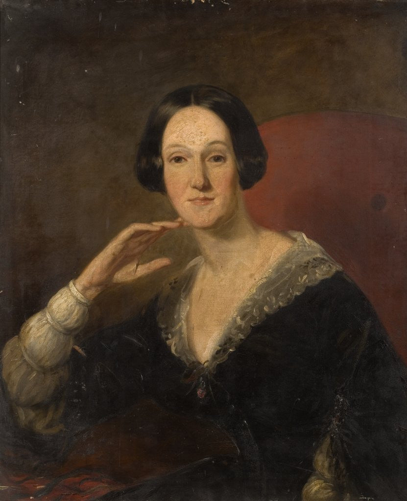 Detail of Portrait of Wife of John Hall Kent by Robinson Elliott