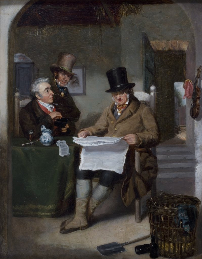 Detail of Reading the News by Sir David Wilkie