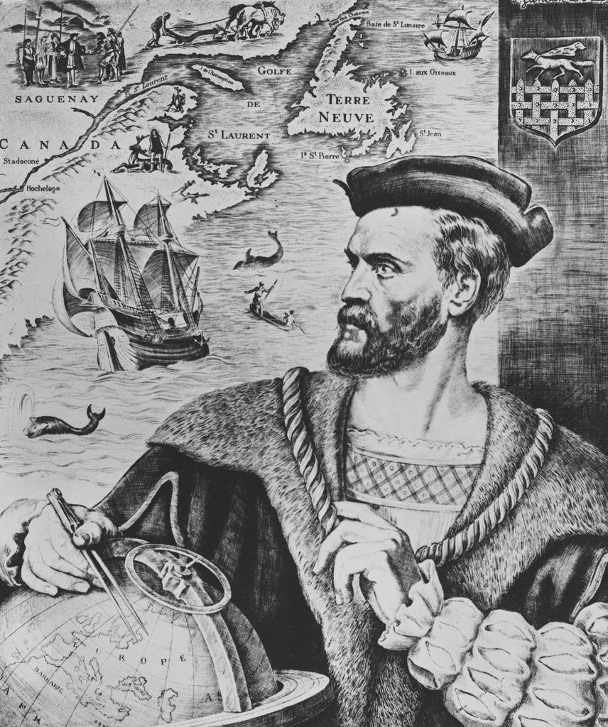 Detail of Illustration Depicting Jacques Cartier by Corbis