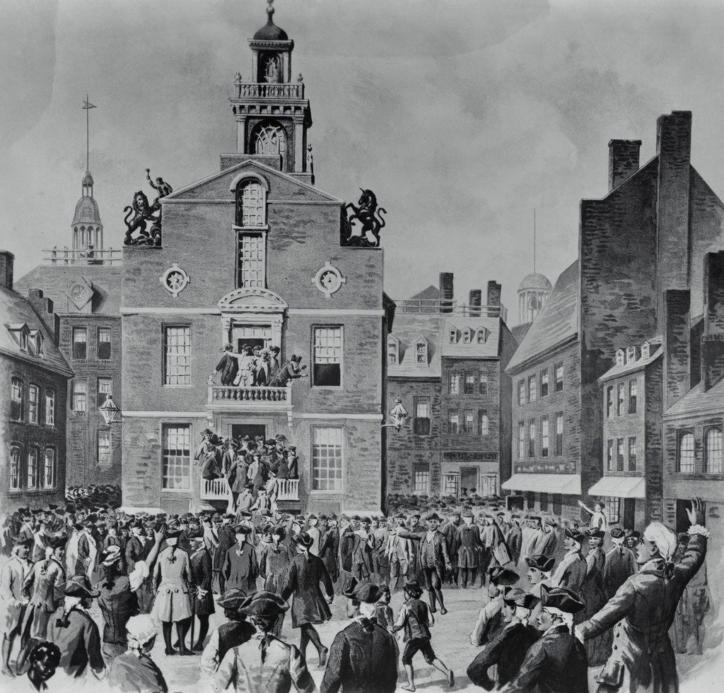 Detail of Reading the Declaration of Independence by Anonymous