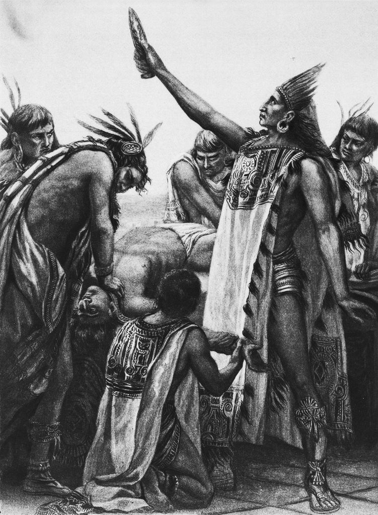 Detail of Human Sacrifice of the Aztecs by Anonymous