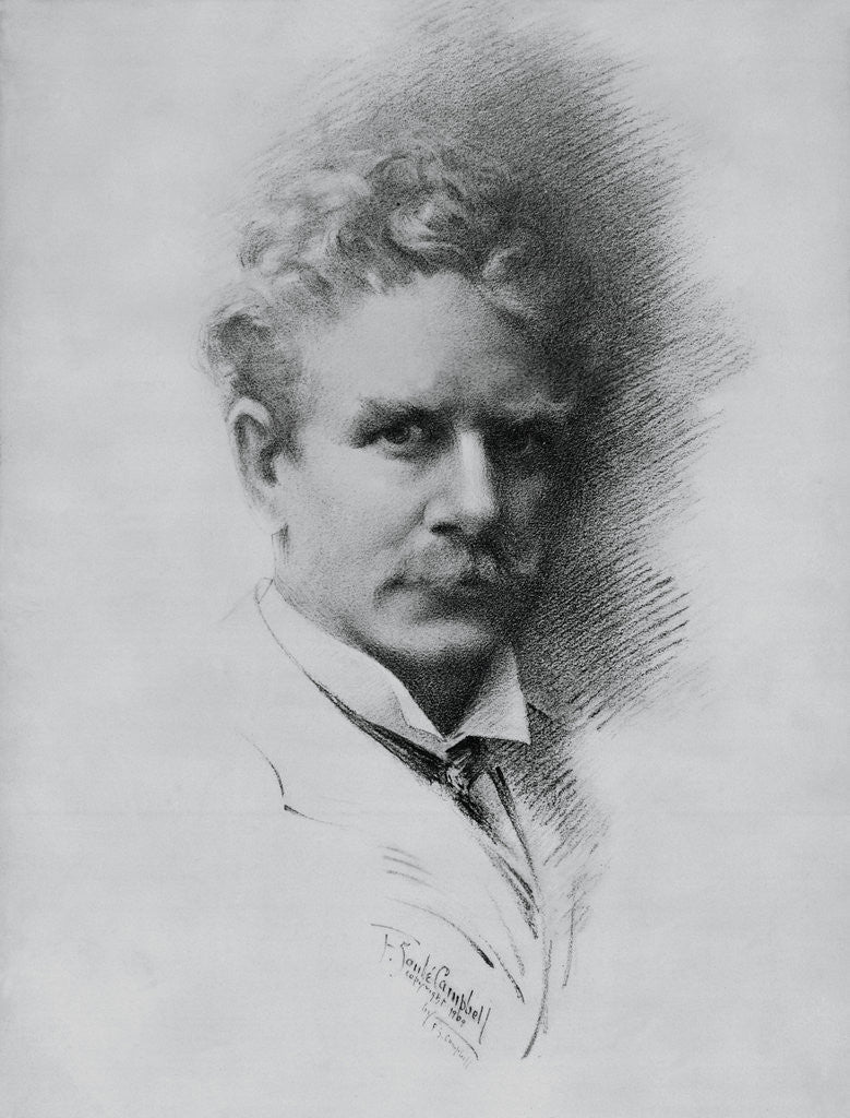 Detail of Portrait of American Writer Ambrose Bierce by Anonymous