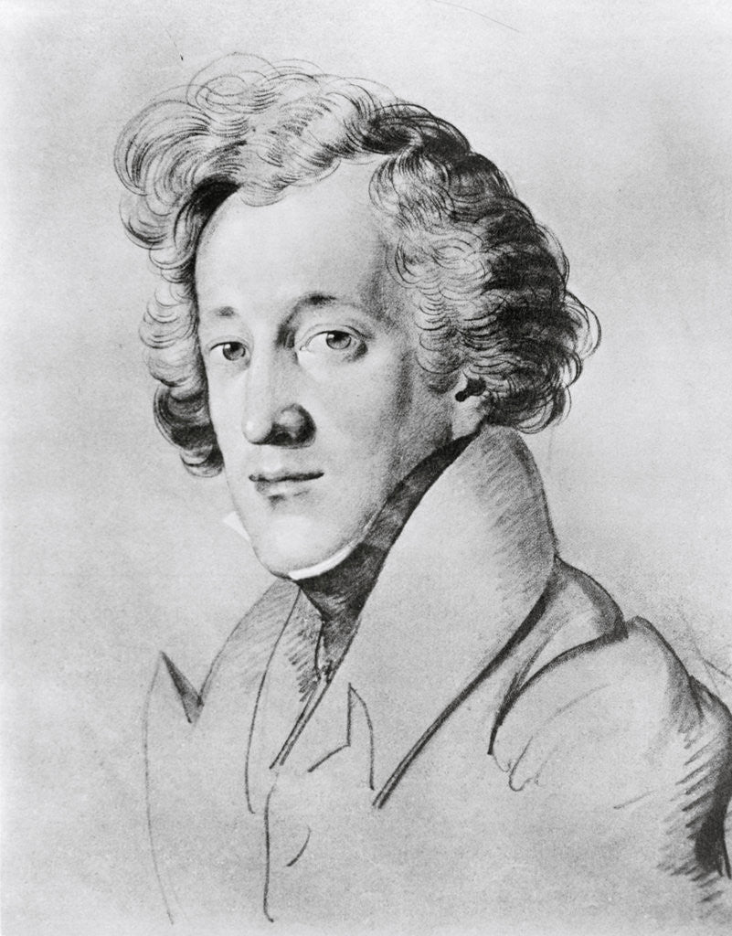 Detail of Portrait of Felix Mendelssohn-Bartholdy by Anonymous