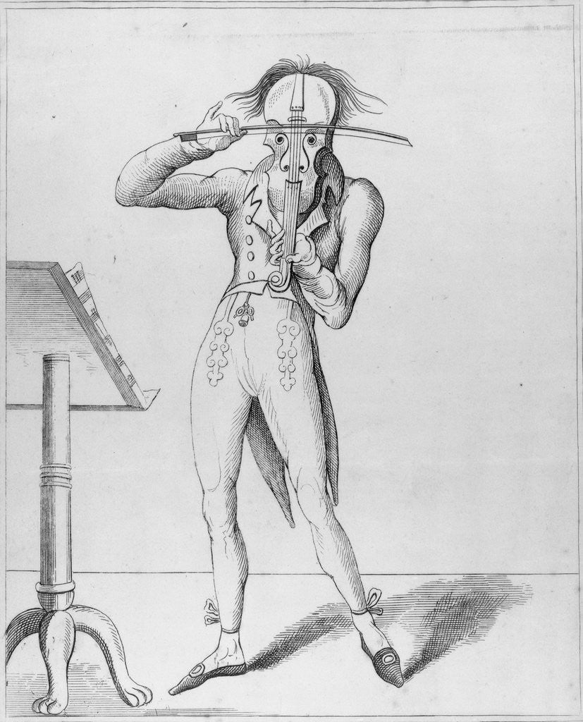 Detail of Illustration Depicting Paganini Caricature by Anonymous