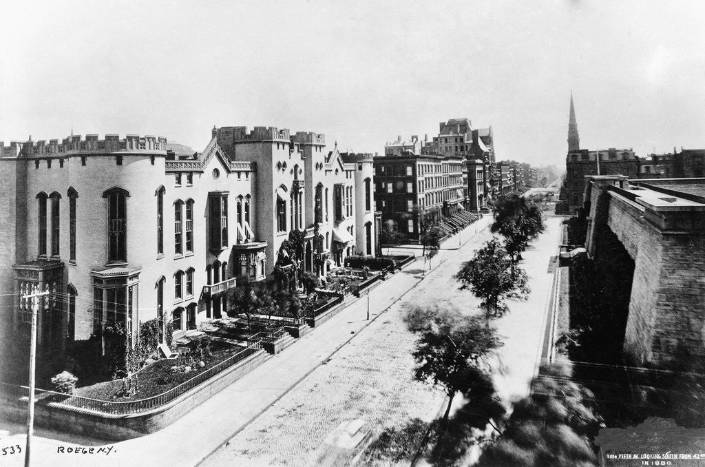 Detail of Fifth Avenue in 1880 by Corbis