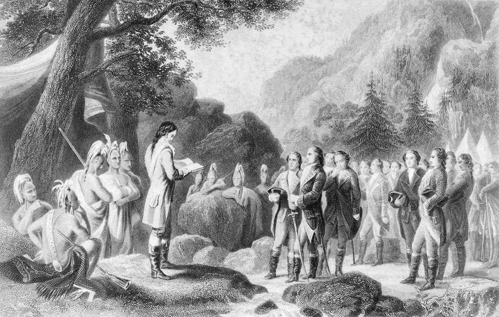 Detail of George Washington Reading Prayers by Corbis