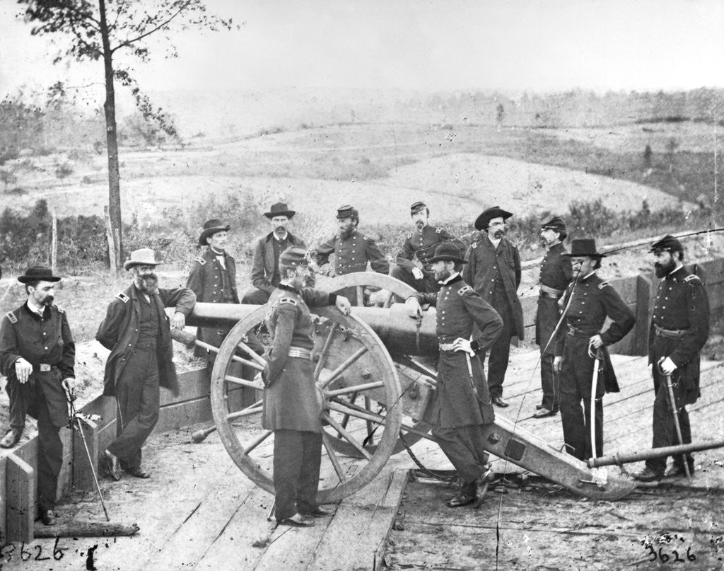 Detail of General Sherman and Staff Outside Atlanta by Anonymous
