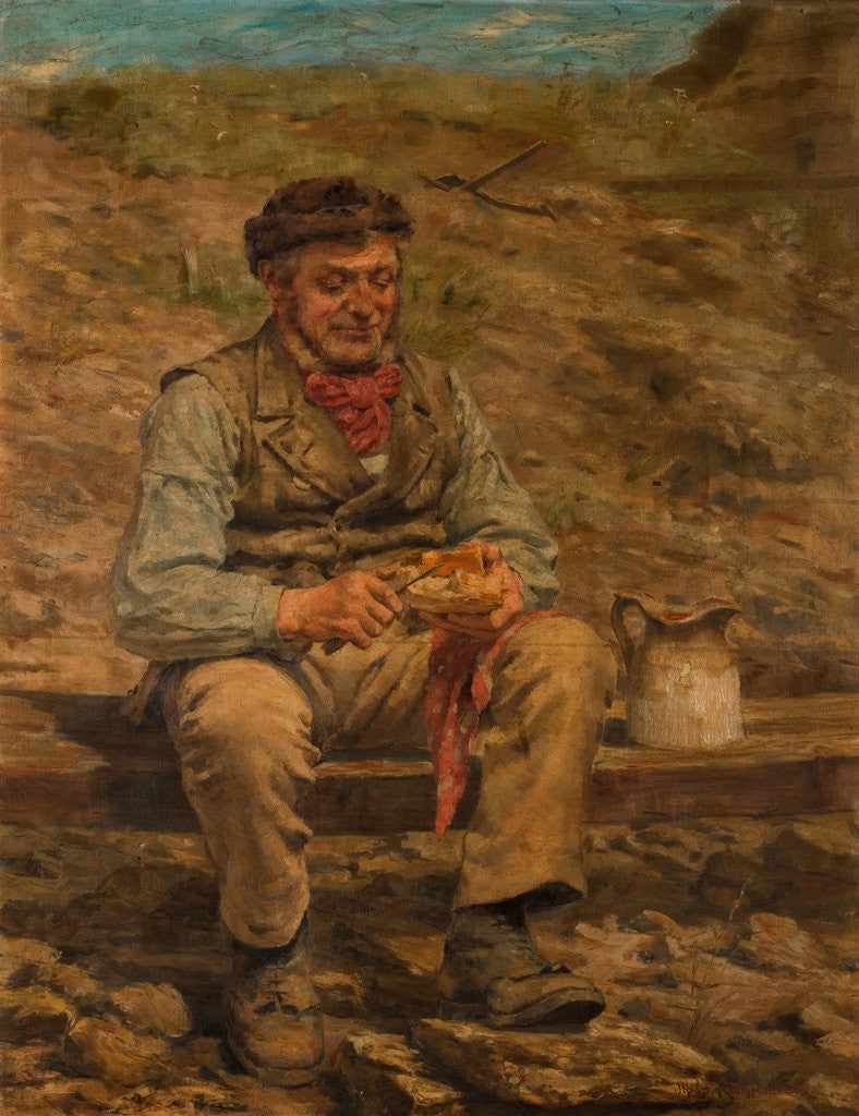 Detail of Workman Eating Lunch by John Hodgson Campbell