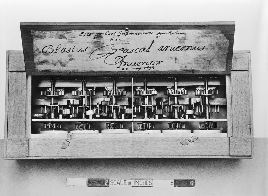Detail of Pascal's Adding Machine by Anonymous