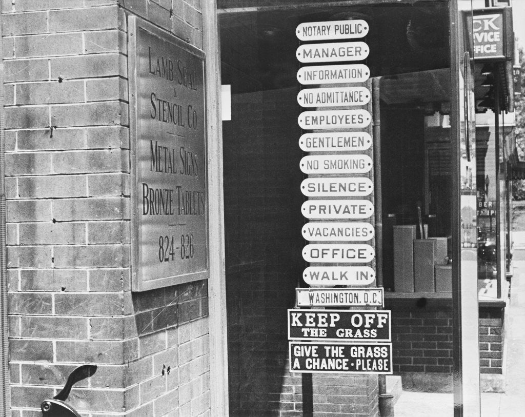 Detail of Sign Making Store by Anonymous