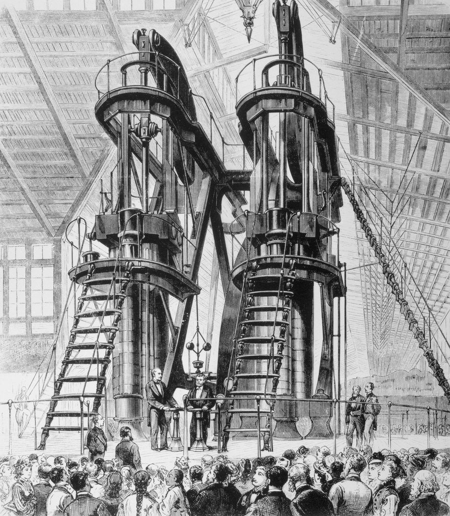 Detail of Ulysses Grant Starting Great Corliss Engine by Anonymous