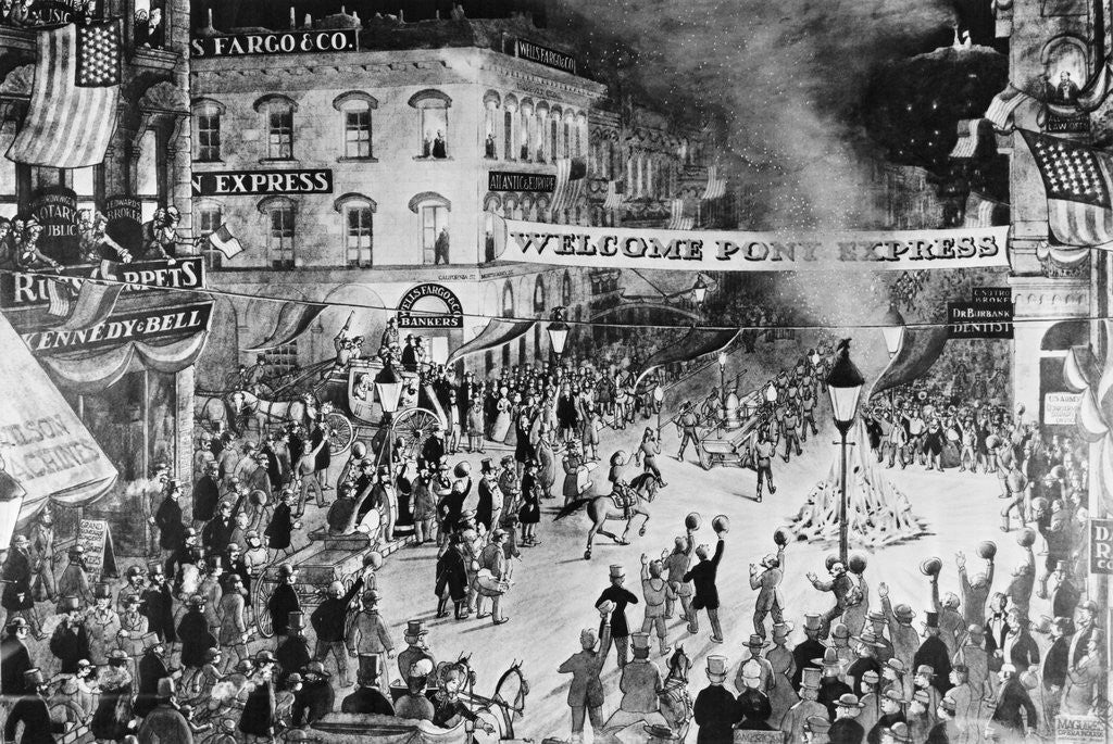 Detail of Pony Express Celebration by Anonymous