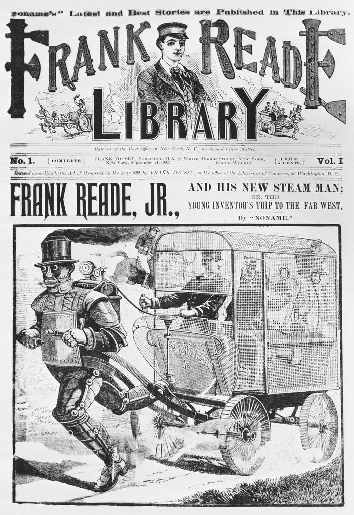 Detail of Poster for Frank Reade and His New Steam Engine by Anonymous