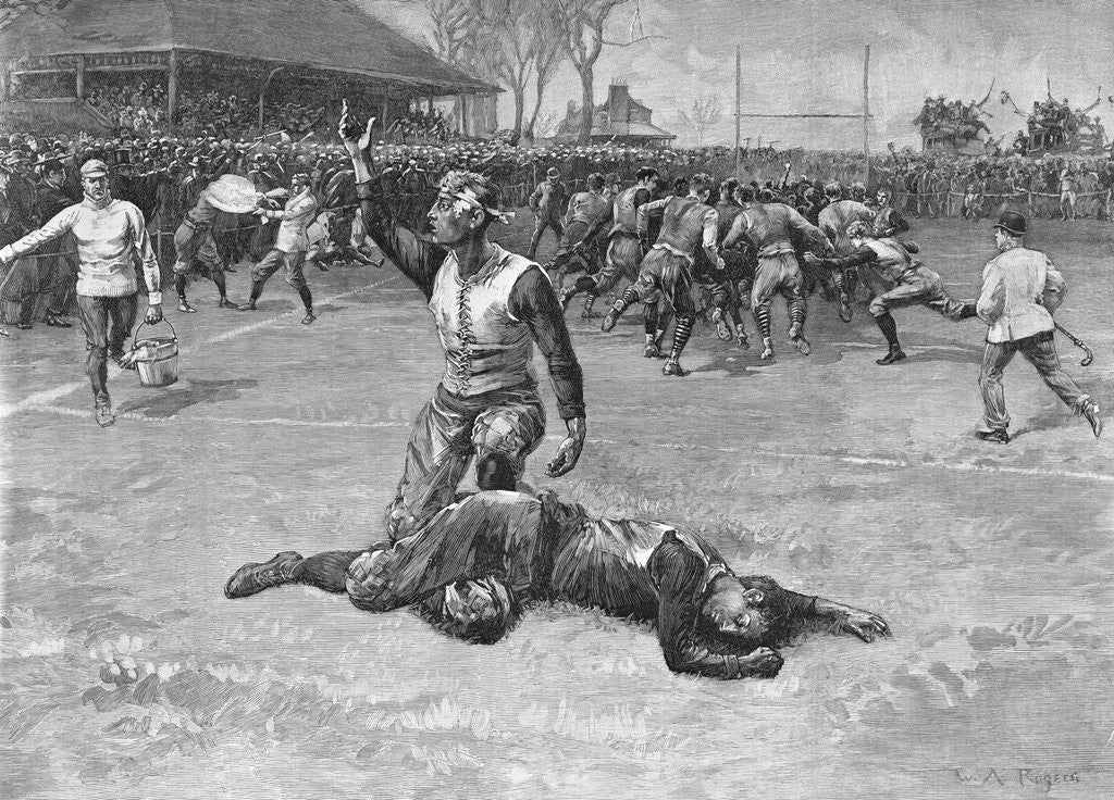 Detail of Injured Player Lying on the Field by Anonymous