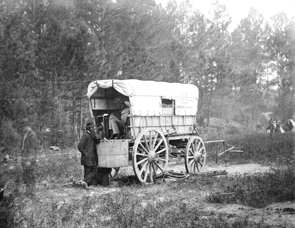 Detail of Military Telegraph Battery Wagon by Anonymous