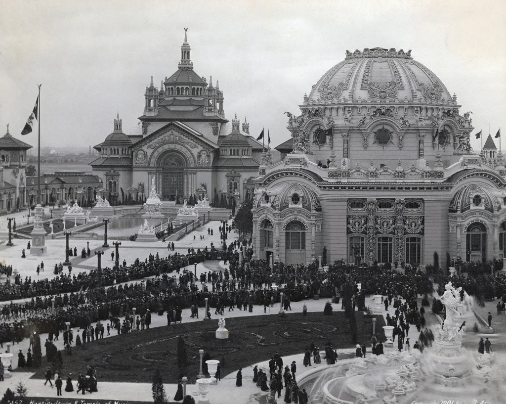 Detail of Horticulture Building and Temple of Music by Anonymous