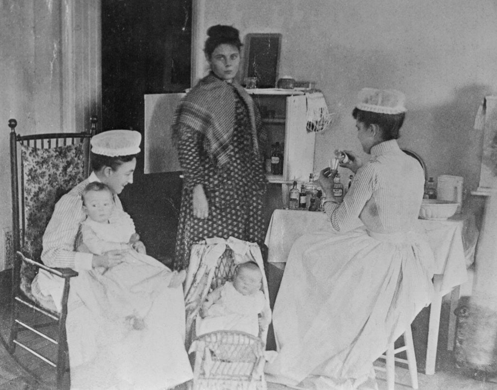 Detail of Nurses Caring for Children in Hospital by Anonymous