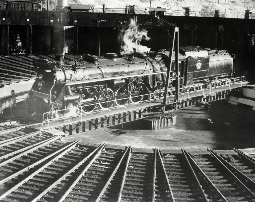 Detail of Train Arriving at Switching Station by Anonymous