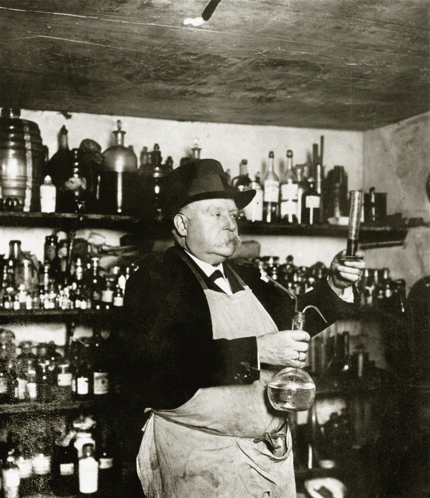 Detail of Portrait of Explosives Inventor Turpin in Laboratory by Anonymous