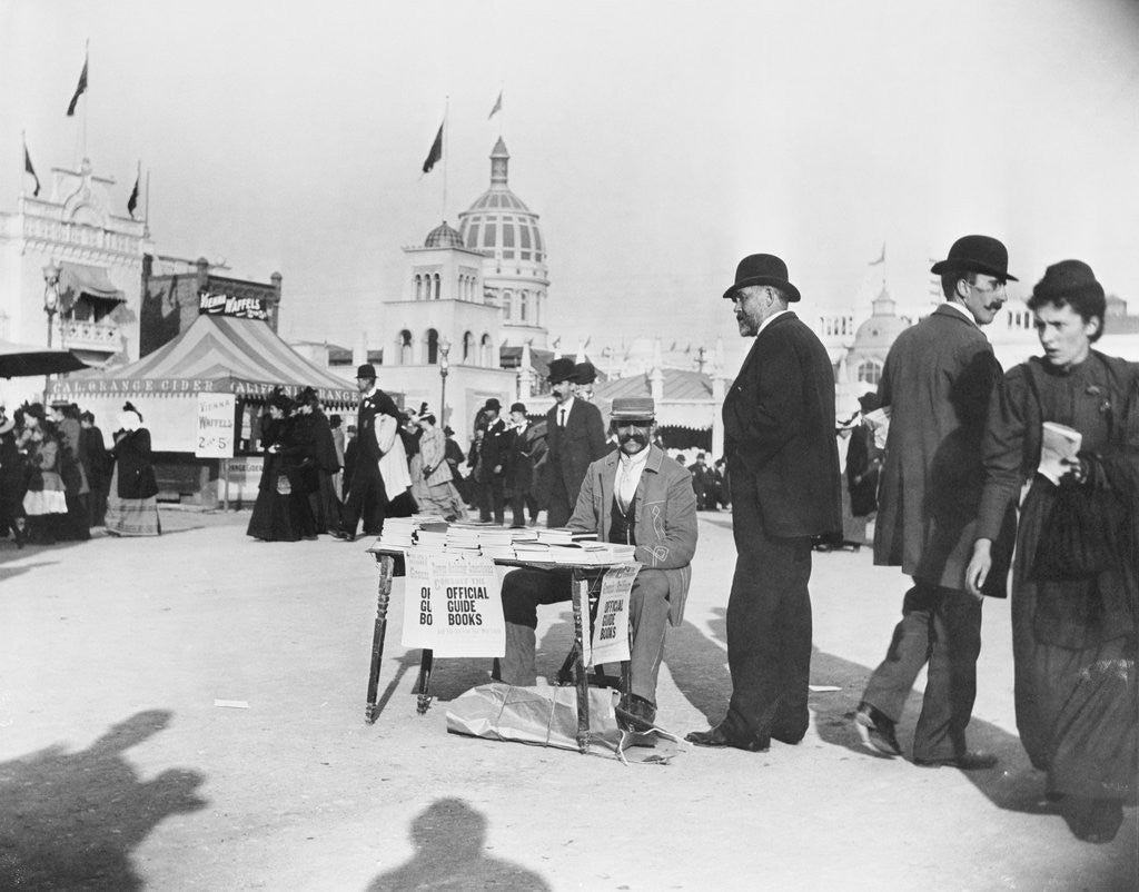Detail of People Gathering at World's Fair by Corbis